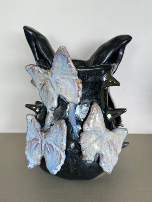 Spiked Ceramic Bunny Vase