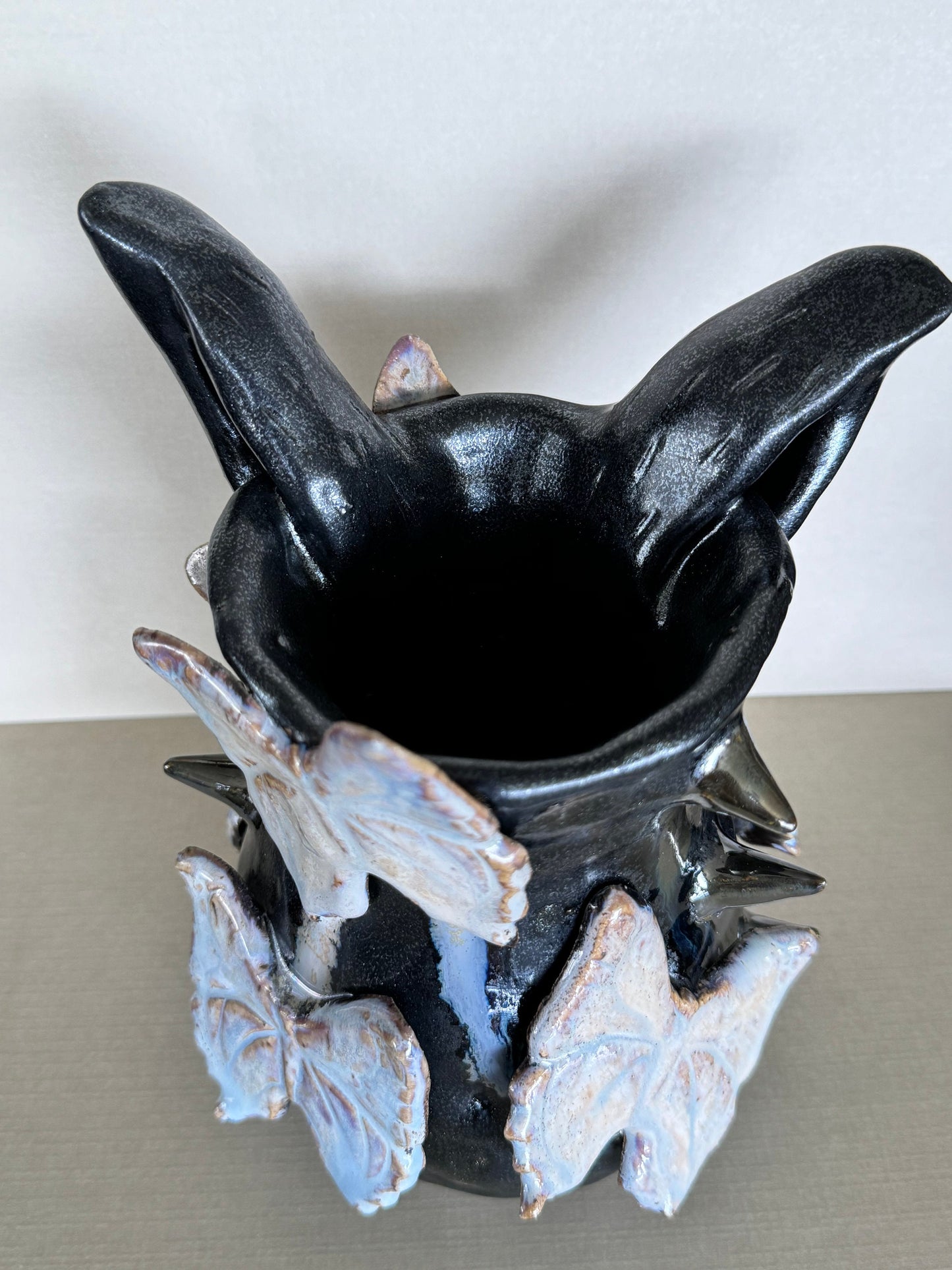 Spiked Ceramic Bunny Vase