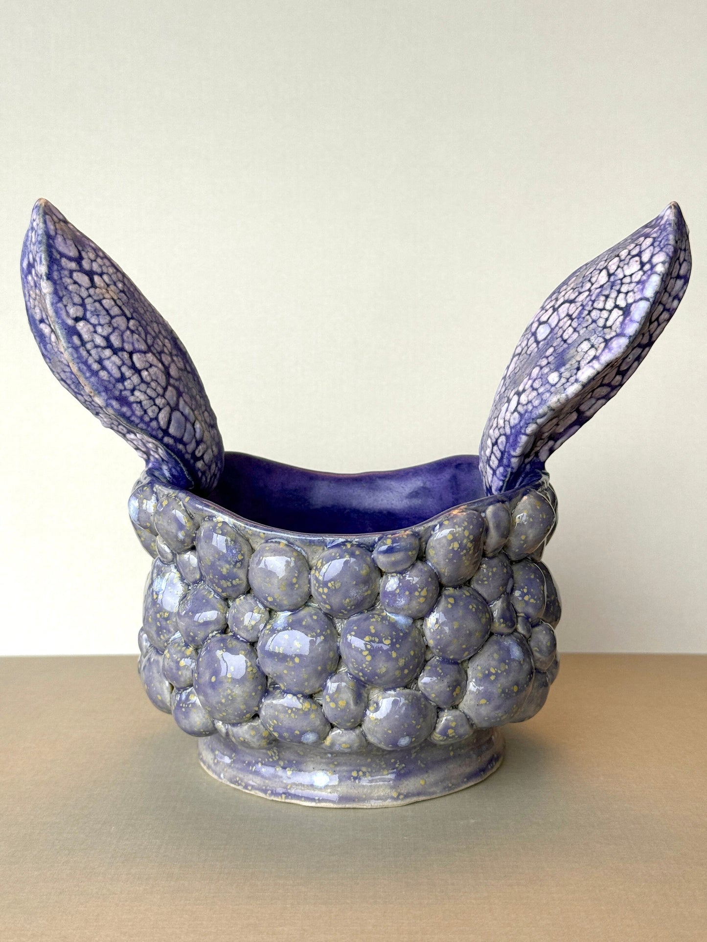 Purple Bunny Handmade Ceramic Planter