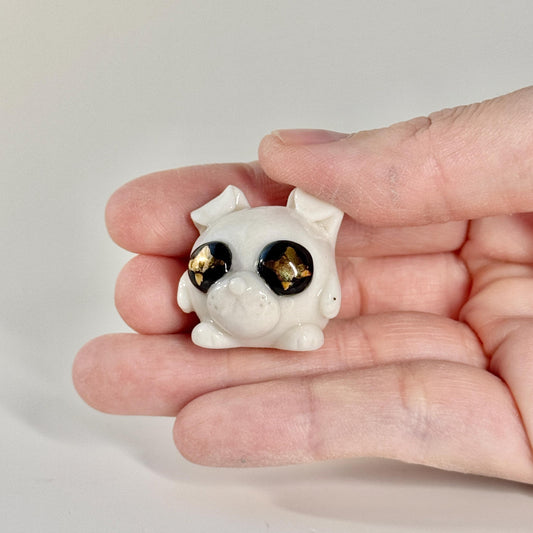 Mini Gold & Porcelain Puppy