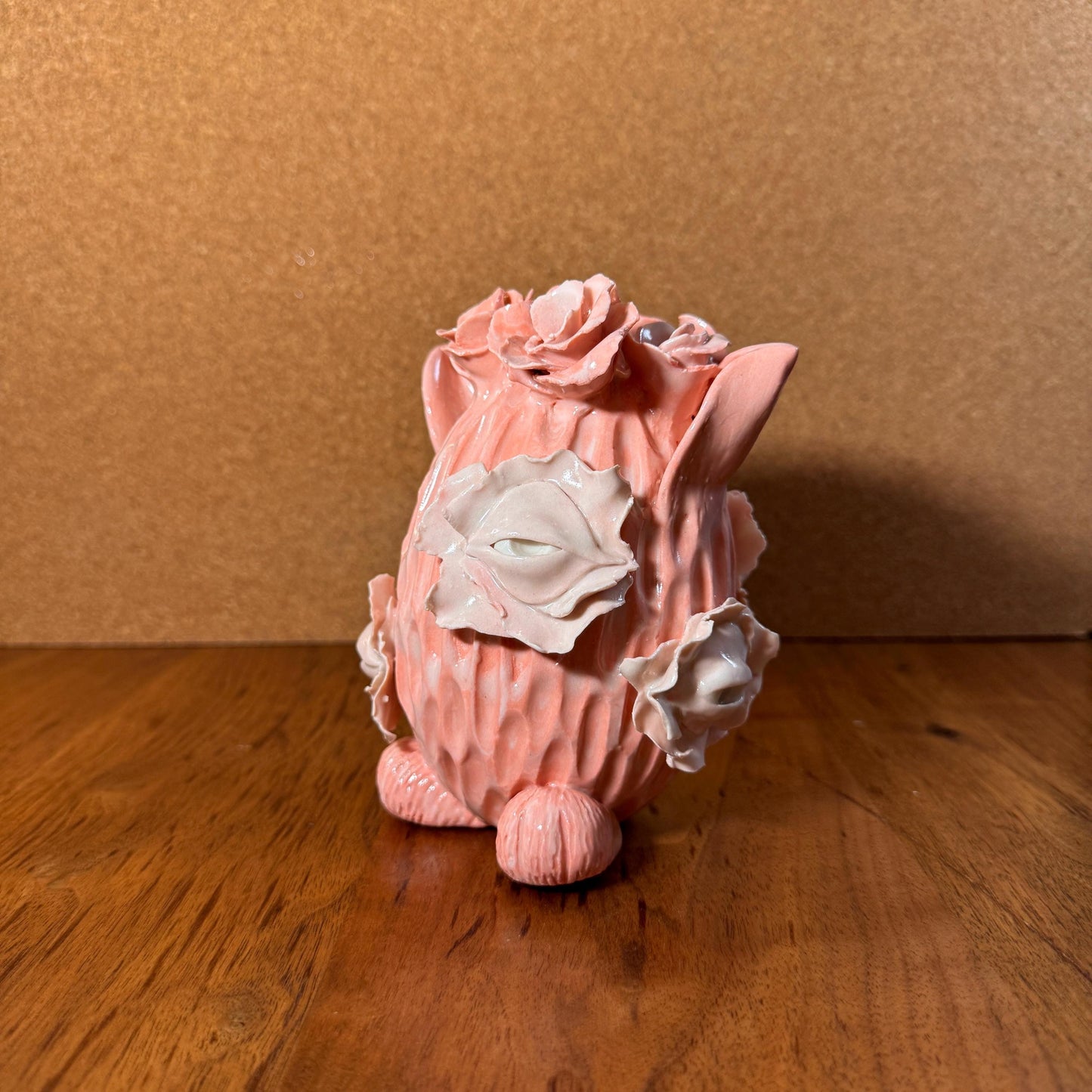 Marbled Porcelain Floral Buddy Vase