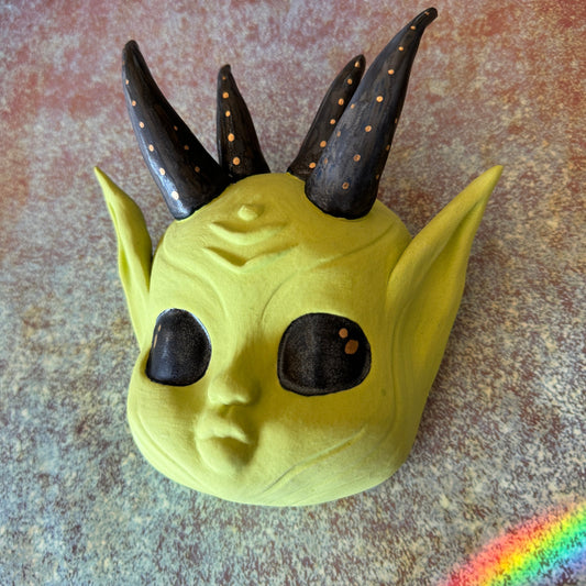 Alien Porcelain Wall Mask Hanging