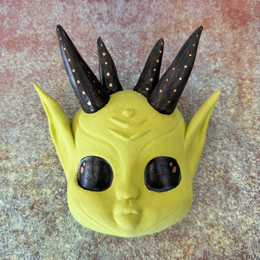 Alien Porcelain Wall Mask Hanging