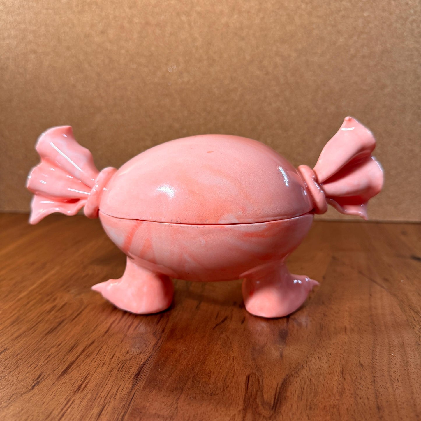 Marbled Porcelain Monster Candy Dish with Real Gold