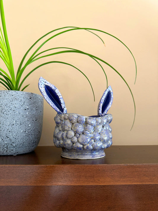 Purple Bunny Handmade Ceramic Planter