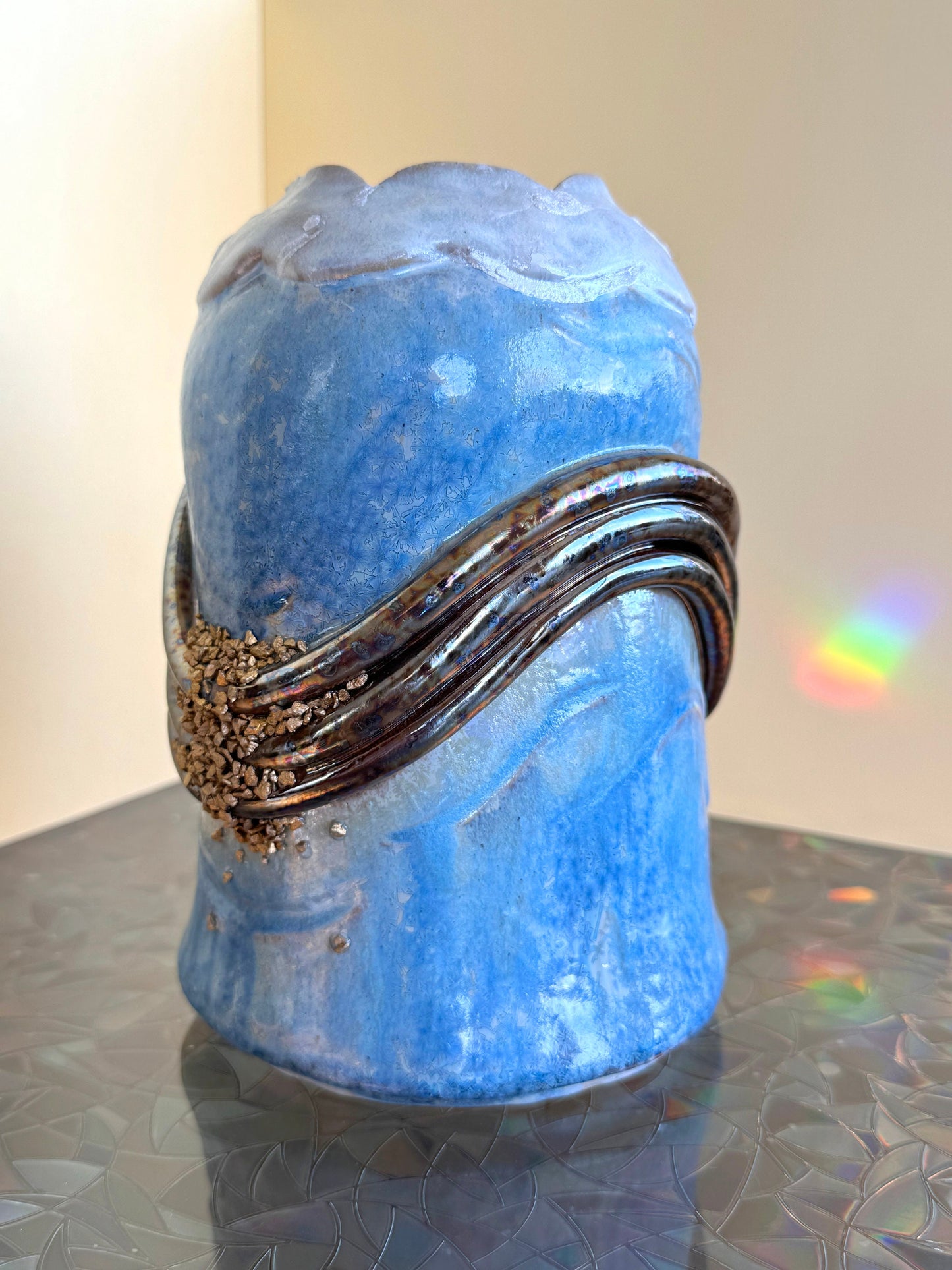 Ceramic Rainbow Vase Sculpture