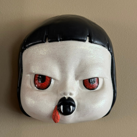 Porcelain Vampire Wall Sculpture