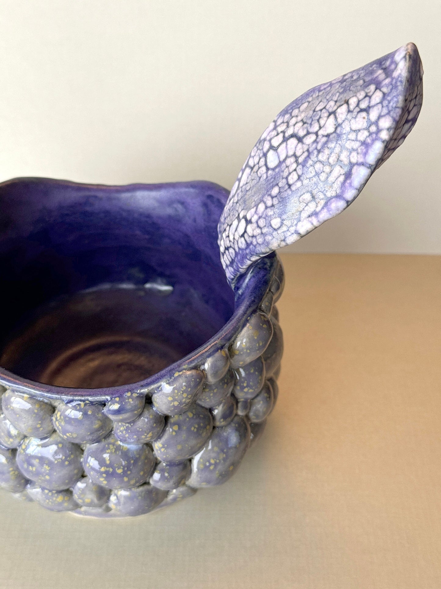 Purple Bunny Handmade Ceramic Planter