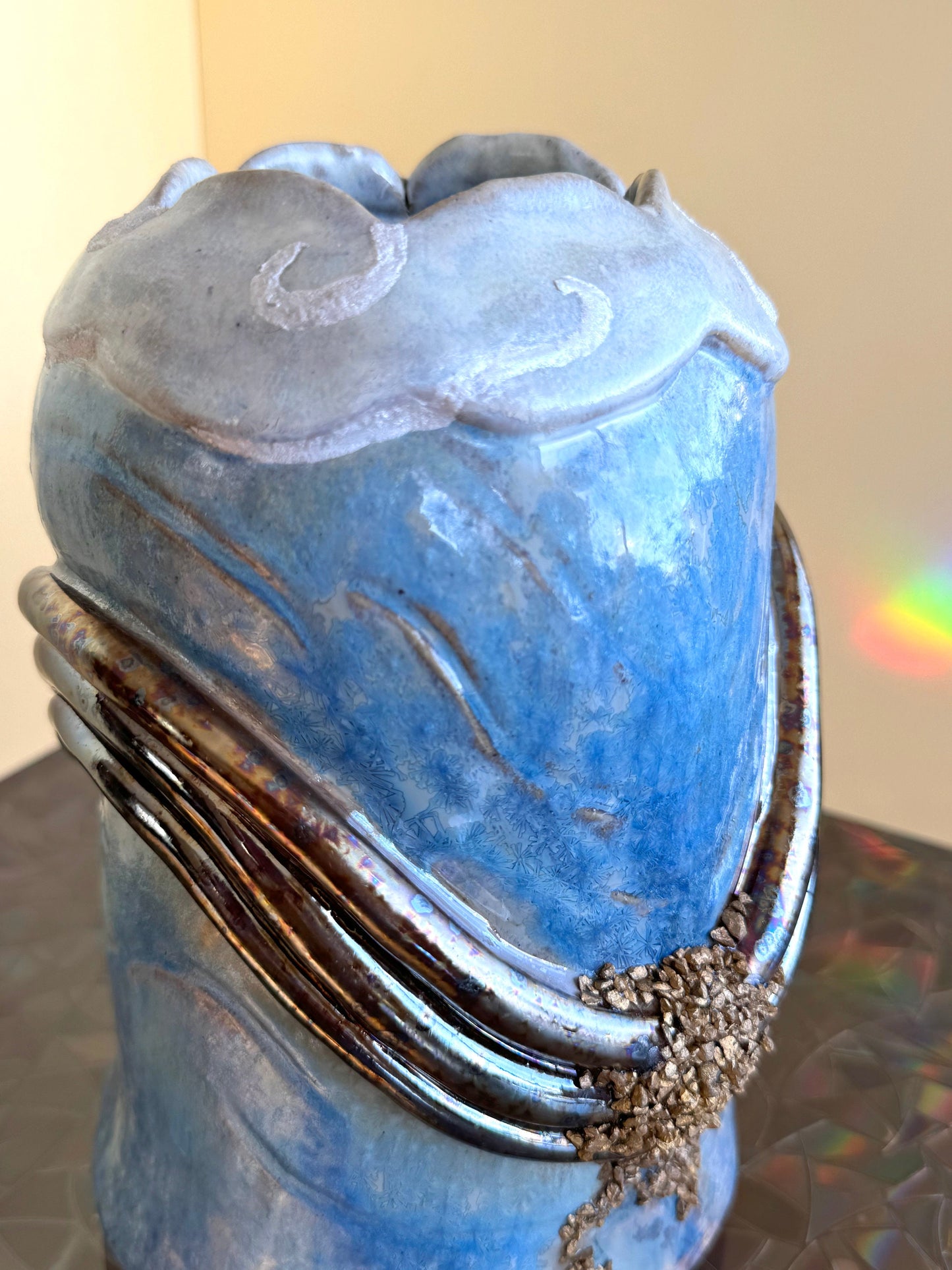 Ceramic Rainbow Vase Sculpture