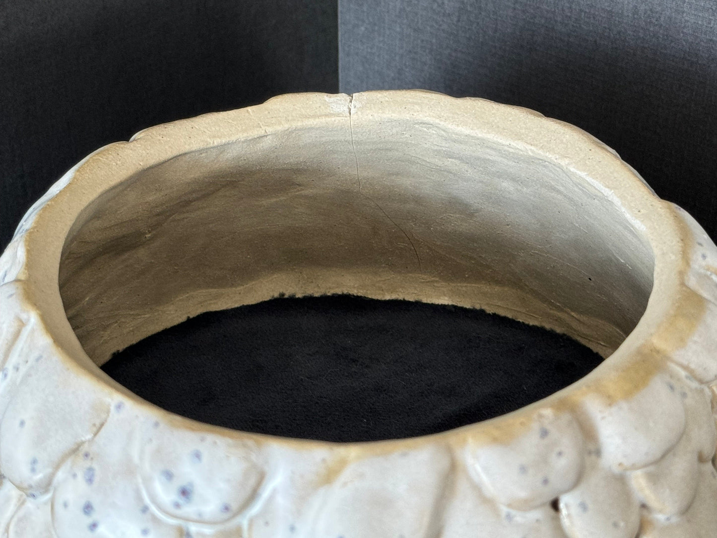 Furry Bunny Ceramic Jar Sculpture