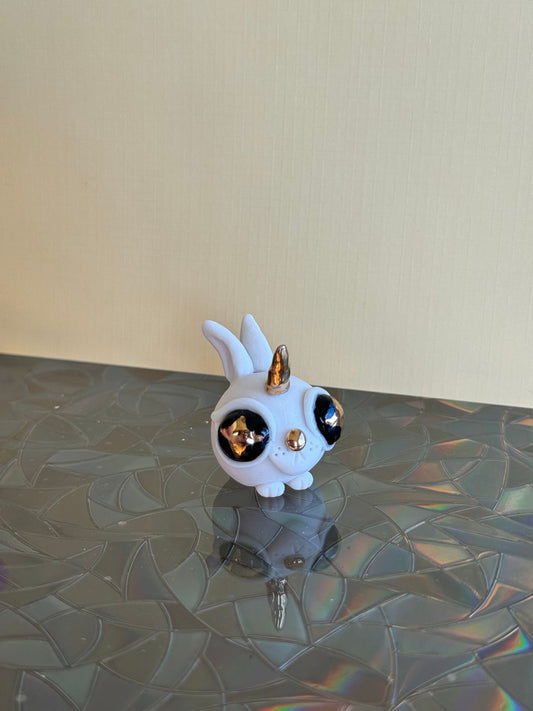 Mini Porcelain & Gold Bunny Unicorn