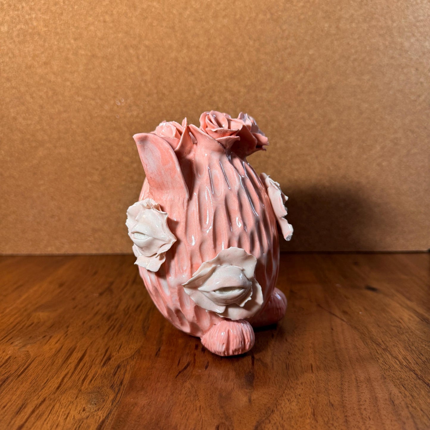 Marbled Porcelain Floral Buddy Vase