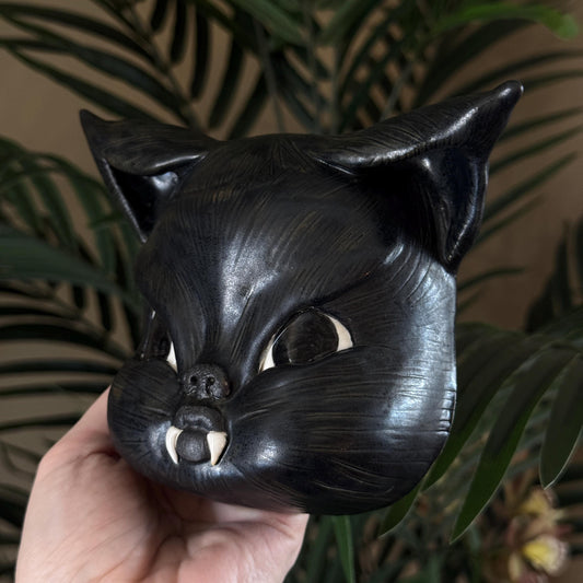 Handmade Werewolf Porcelain Wall Hanging: Unique Home Decor