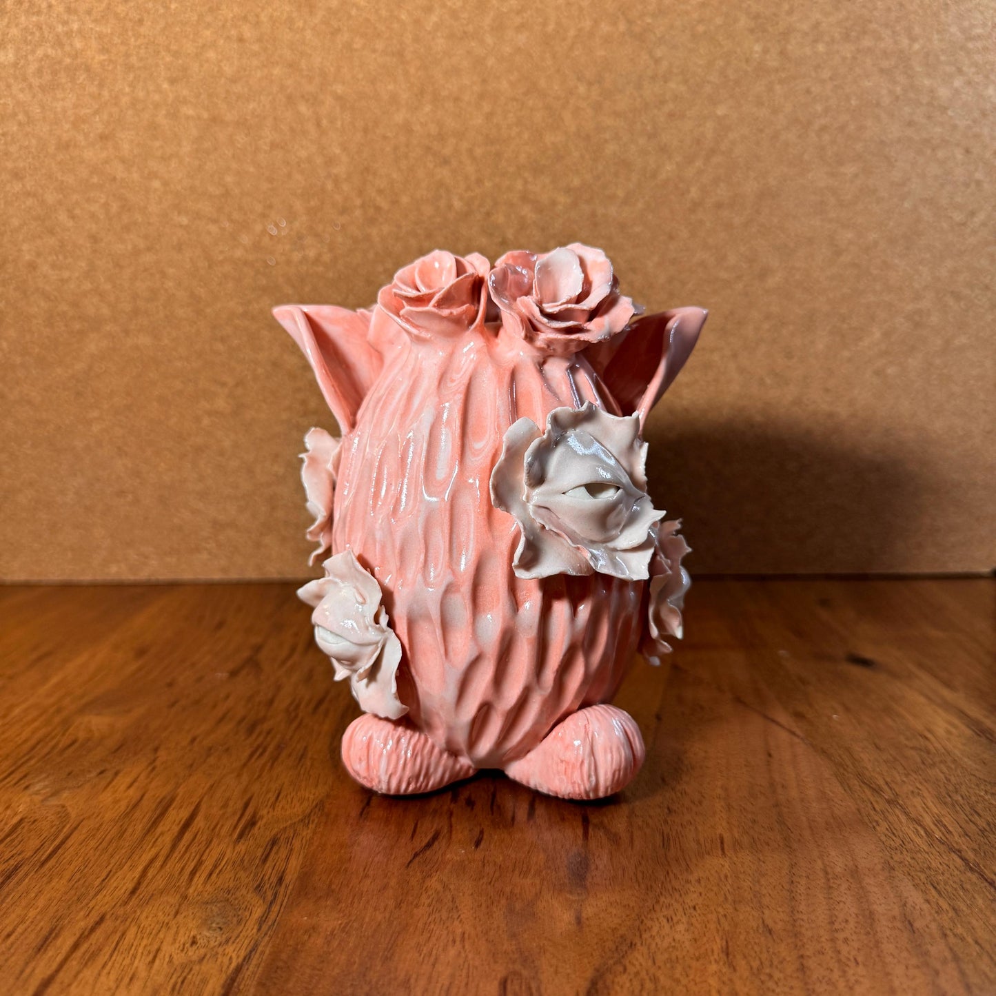 Marbled Porcelain Floral Buddy Vase