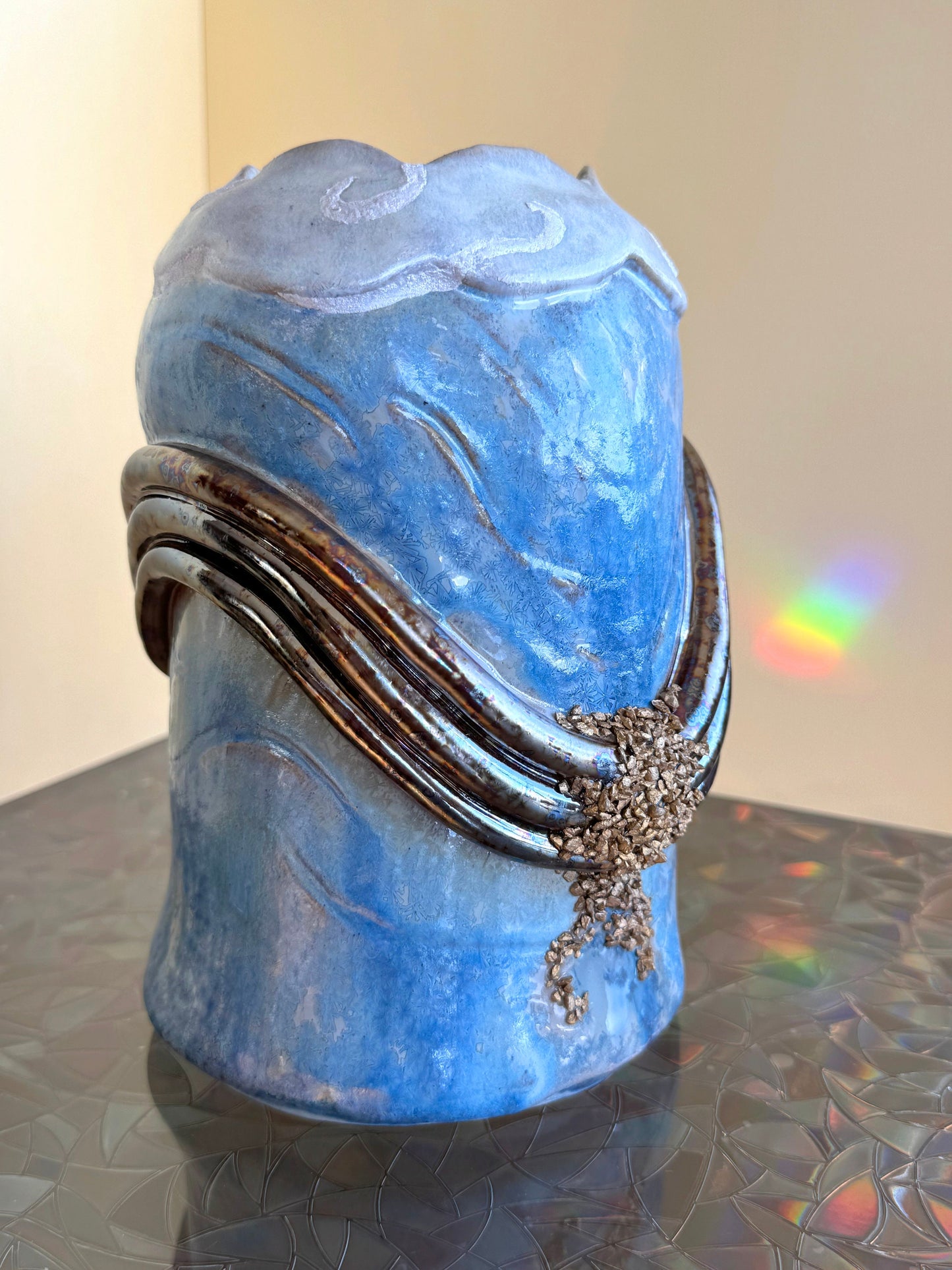 Ceramic Rainbow Vase Sculpture