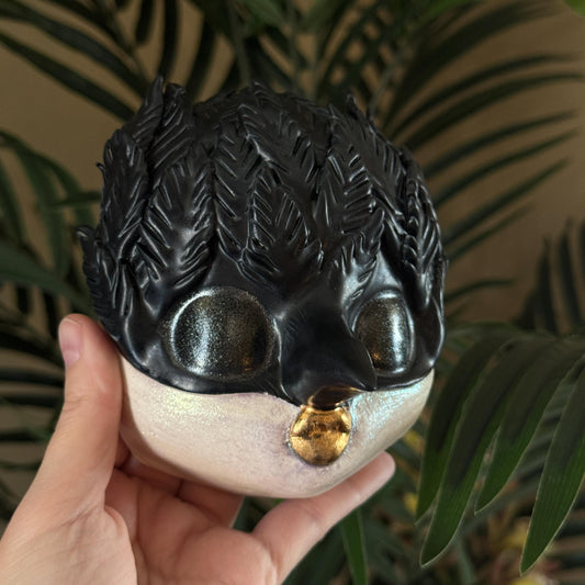 Raven Porcelain Wall Hanging Mask