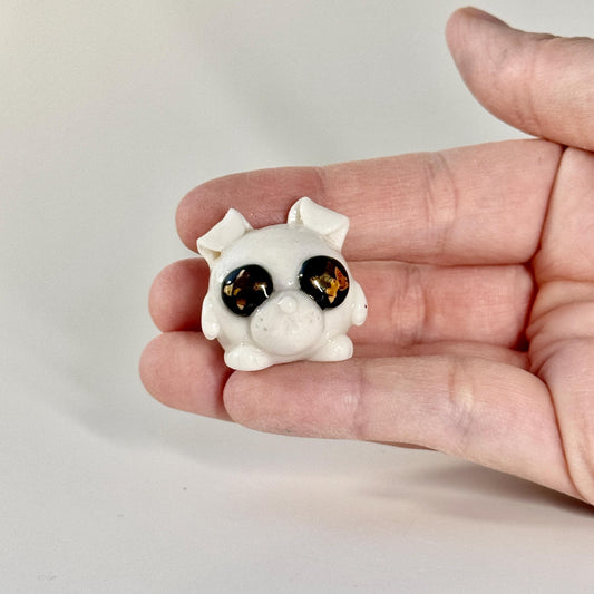 Mini Gold & Porcelain Puppy